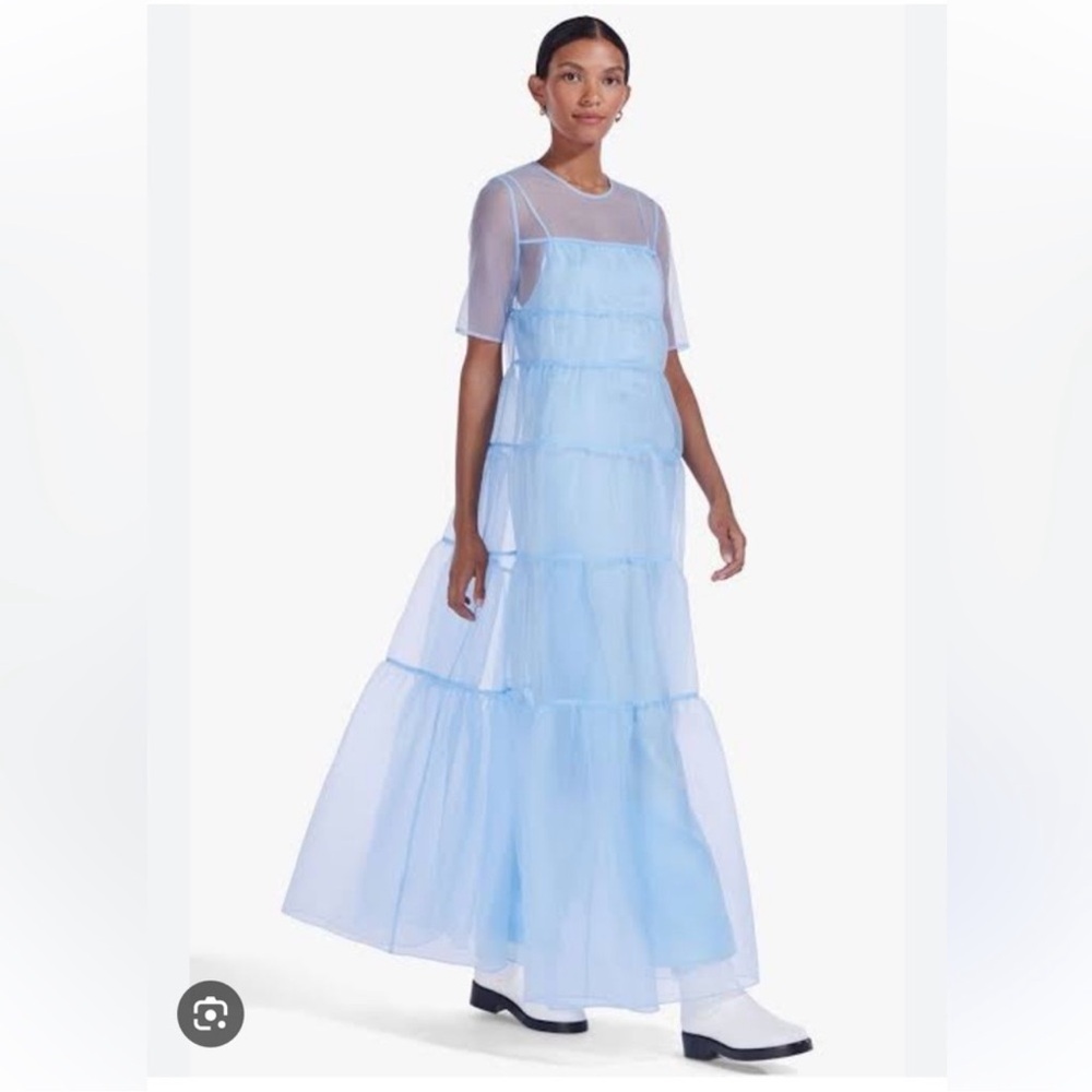 STAUD Hyacinth Sheer Layover Dress